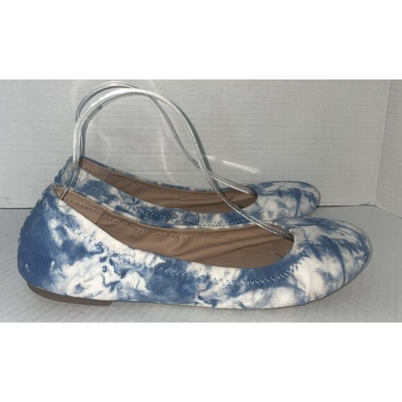 Lucky Brand Ballet Flats Women’s‎ Size 10 Blue Tie Dye Slip On Casual Shoes - Picture 1 of 10